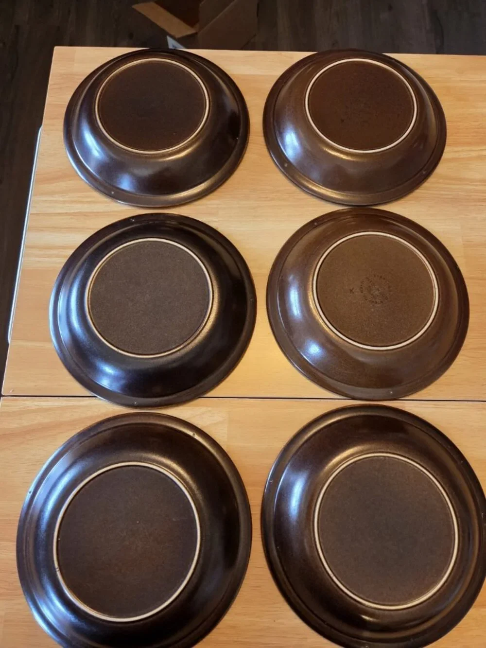 Vintage Wedgwood Sterling Oven to Table Brown Set of 6 Large Salad/Soup Bowls